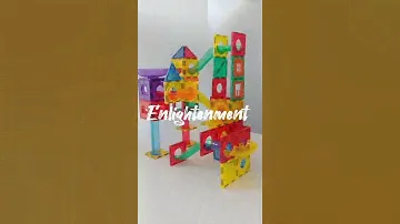 Magnetic tiles Marble Run blocks by Yiwu Gangbo Toys