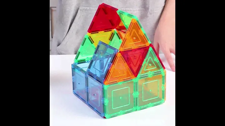 Magnetic tiles building blocks educational toy