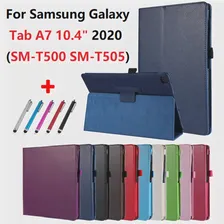 Для Samsung Galaxy Tab A7 2020 10,4 SM-T500 T505 Чехол Откидная крышка Funda Para Планшет для Samsung Tab A7 A 7 10 4 Caqa + Ручка
