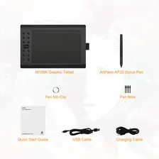🛍 Графический планшет для рисования GAOMON M106K 10 дюймов с USB цифровой планшет с 12 Экспресс-клавишами