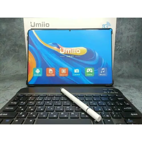 Планшет Umiio S24 / Планшет для работы / Планшет для игр / Планшет с клавиатурой и стилусом серый, черный, серебристый